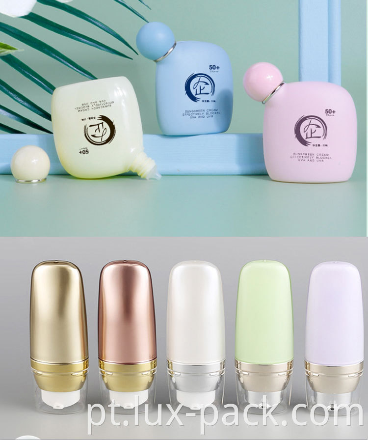Skincare Colorful Baixo MOQ Proteção Sol Spray Packaging para homens únicos de forma